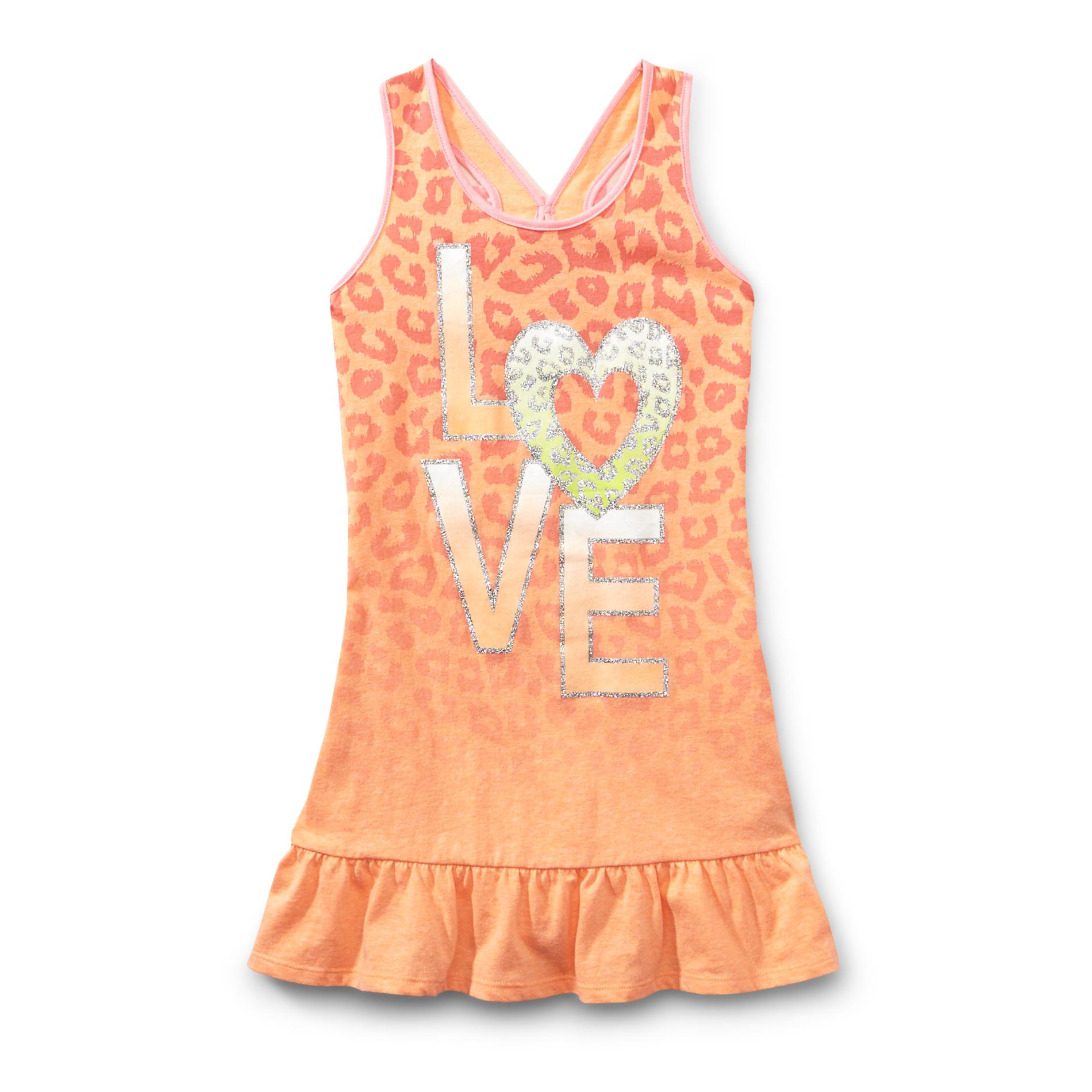 Basic Editions Girl's Racerback Dress Love at