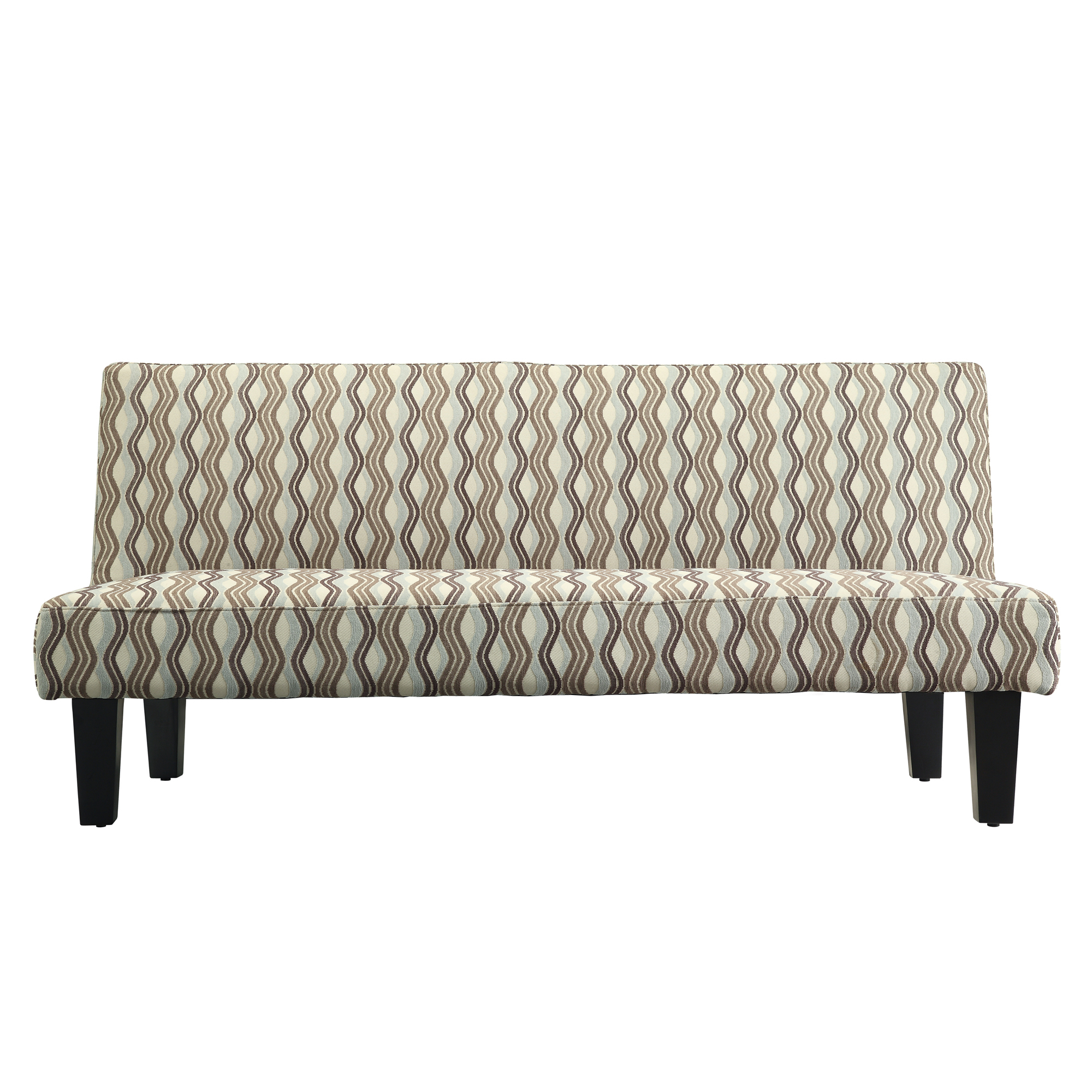 Dover Mocha Seafoam Wavy Stripe Futon Sofa