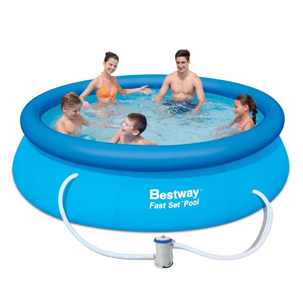 Fast Set Inflatable Pool has Easy Set Up and Low Maintenance at Kmart