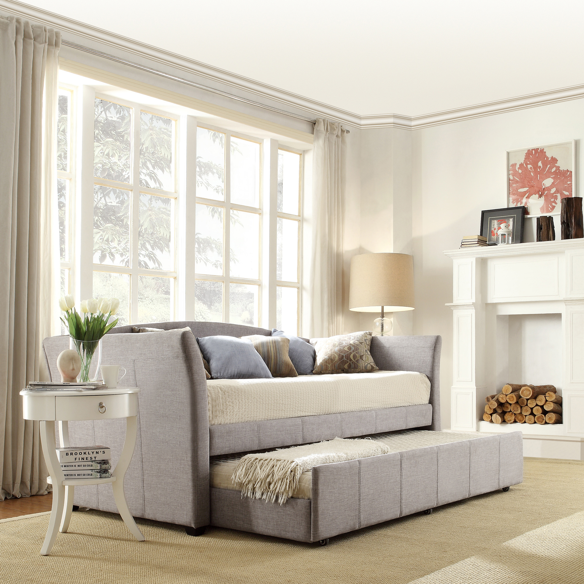 Oxford Creek Blake Gray Linen Day Bed with