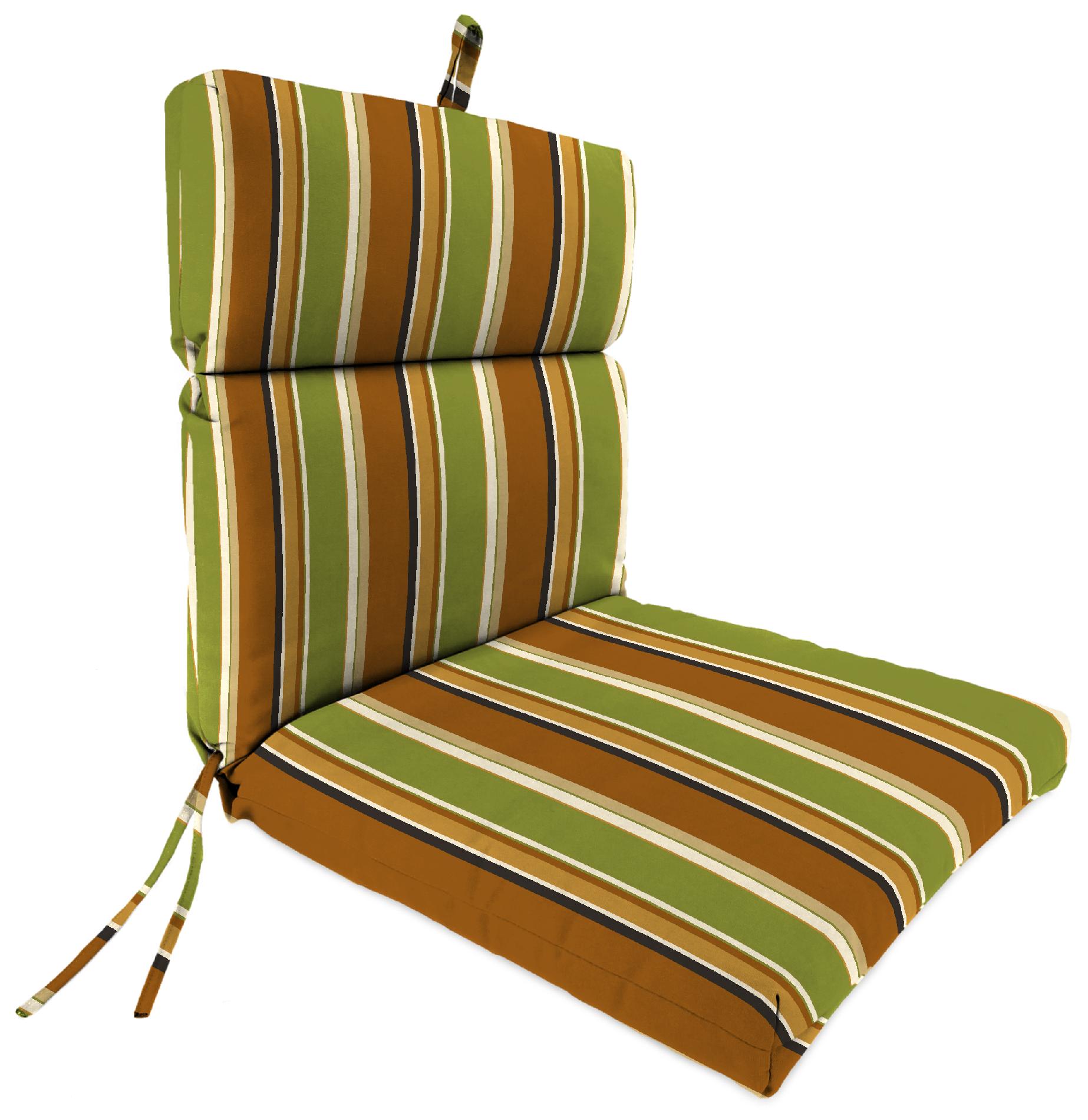 French Edge Chair Cushion in Martindale Stripe Maple