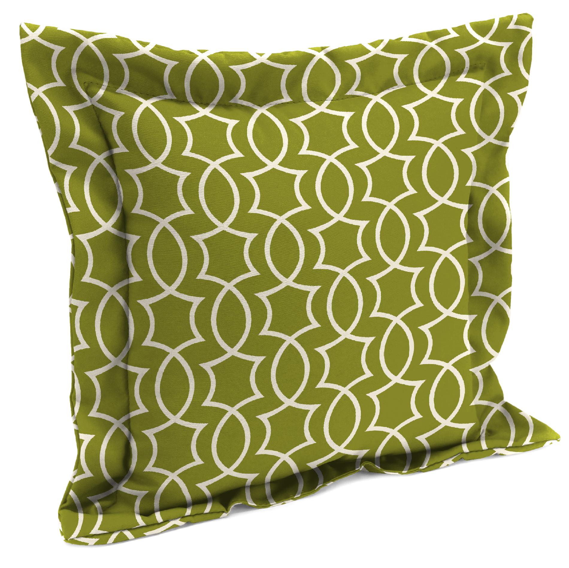18" Flange Toss Pillow Cushion in Titan Kiwi