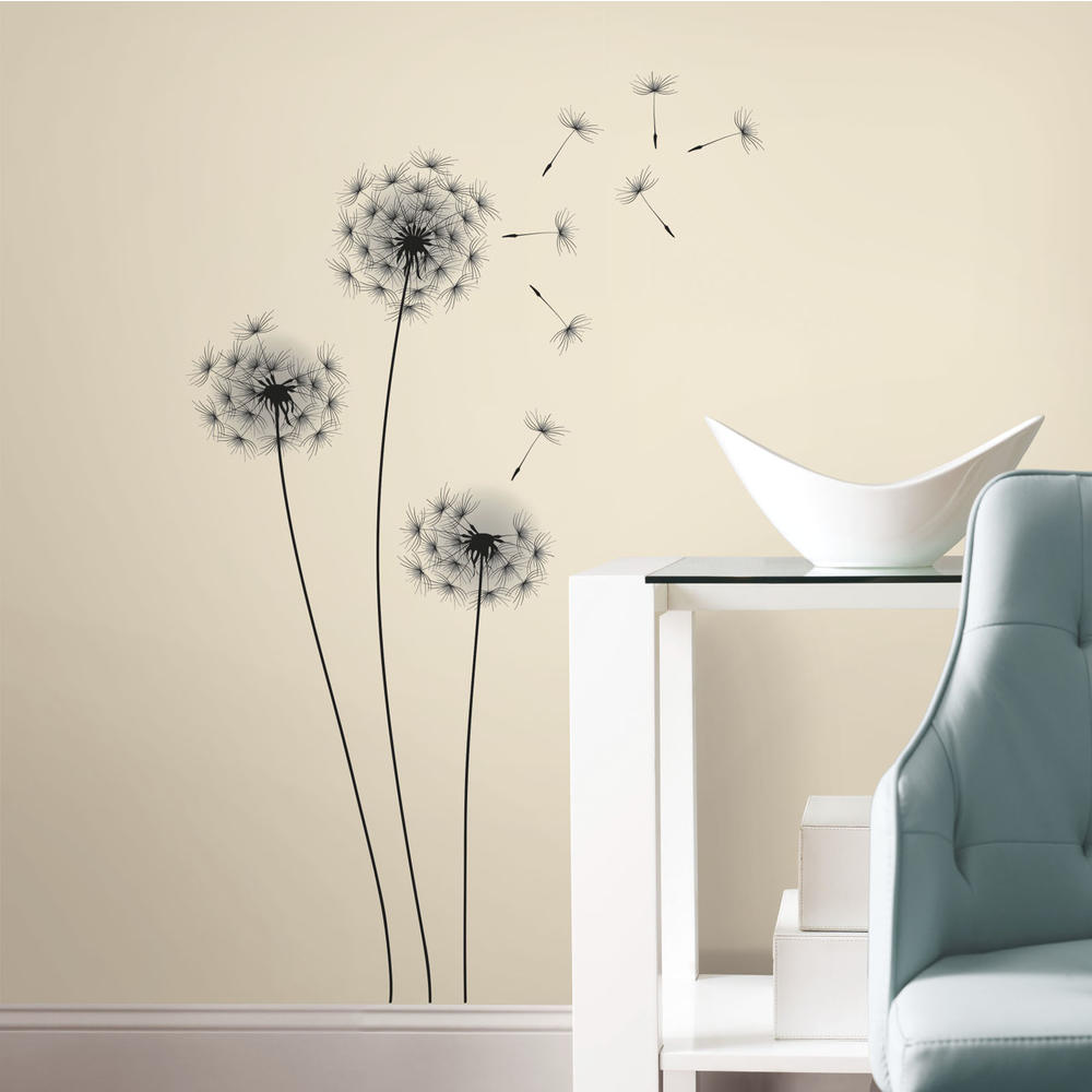 RoomMates Whimsical Dandelion Peel and Stick Giant Wall Decals