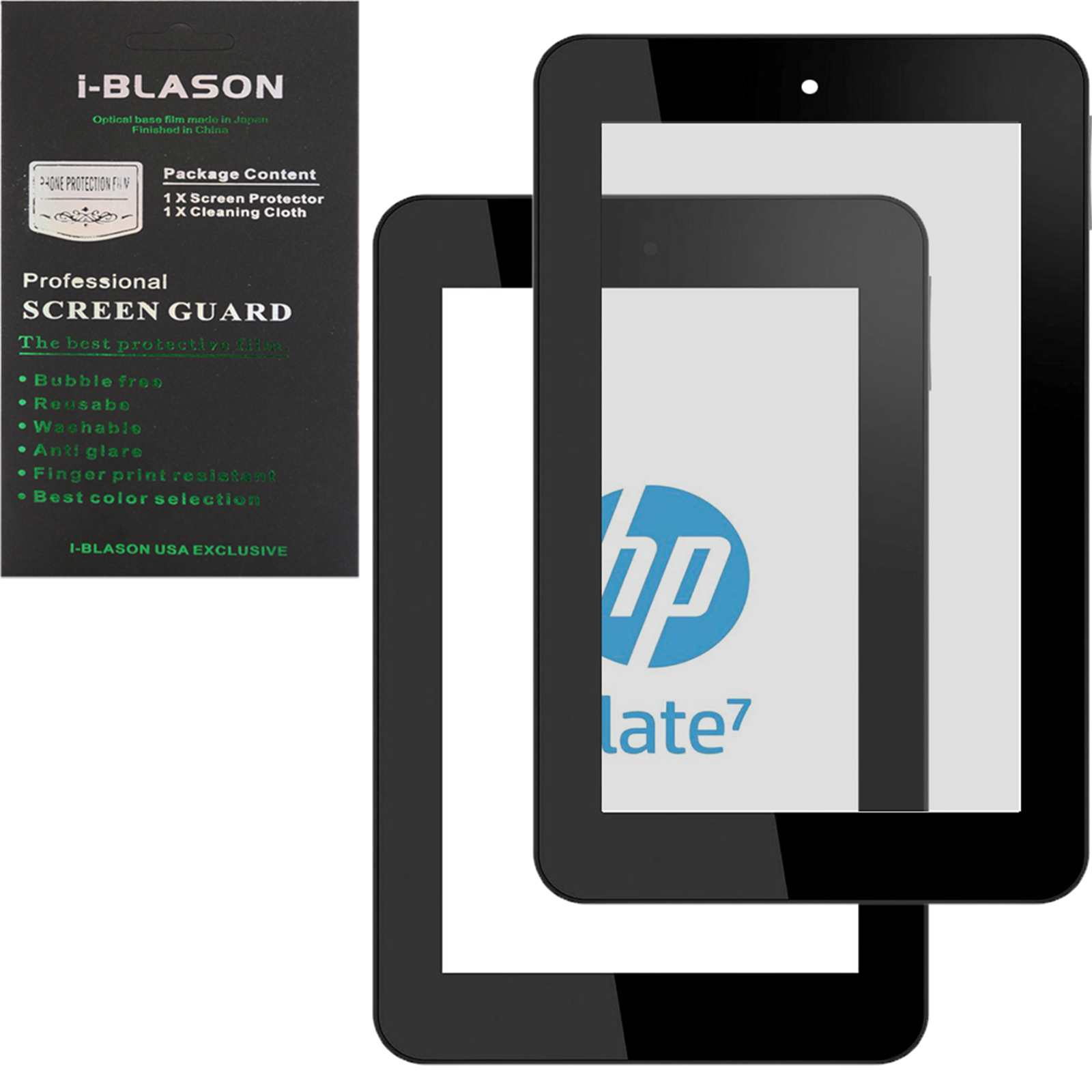 HD Reusable Matte Bubble-Free Screen Protector for HP Slate 7, Clear