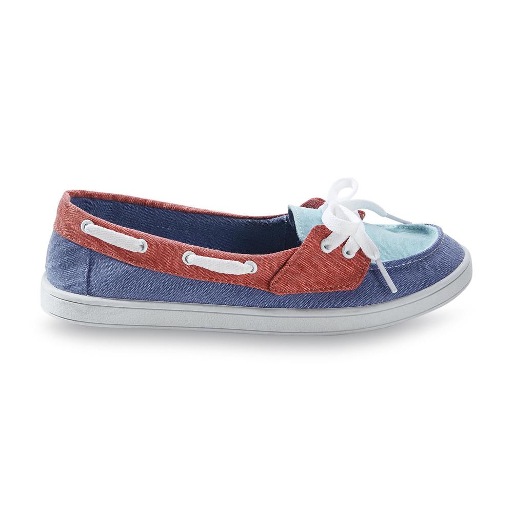 Women's Caley Turquoise/Pink Canvas Boat Shoe