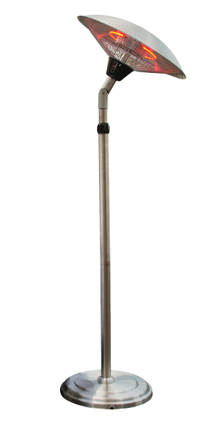 Indoor/Outdoor telescopic heater with adjustable head
