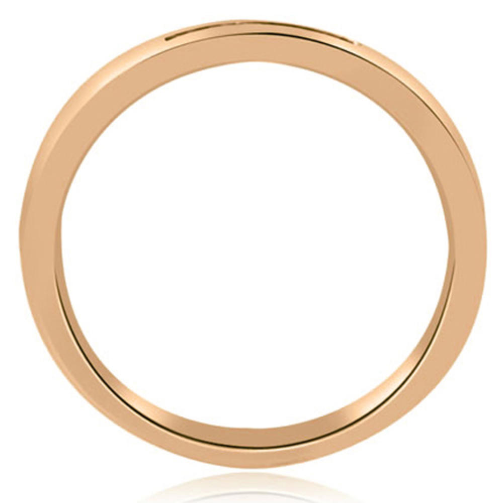 14K Rose Gold 0.30 cttw  Round Diamond Classic Channel Wedding Band (I1, H-I)