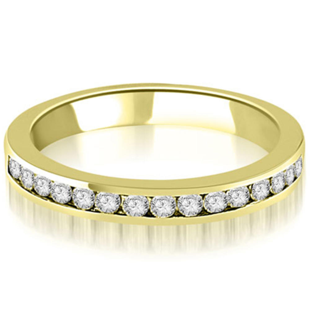 14K Yellow Gold 0.30 cttw  Round Diamond Classic Channel Wedding Band (I1, H-I)