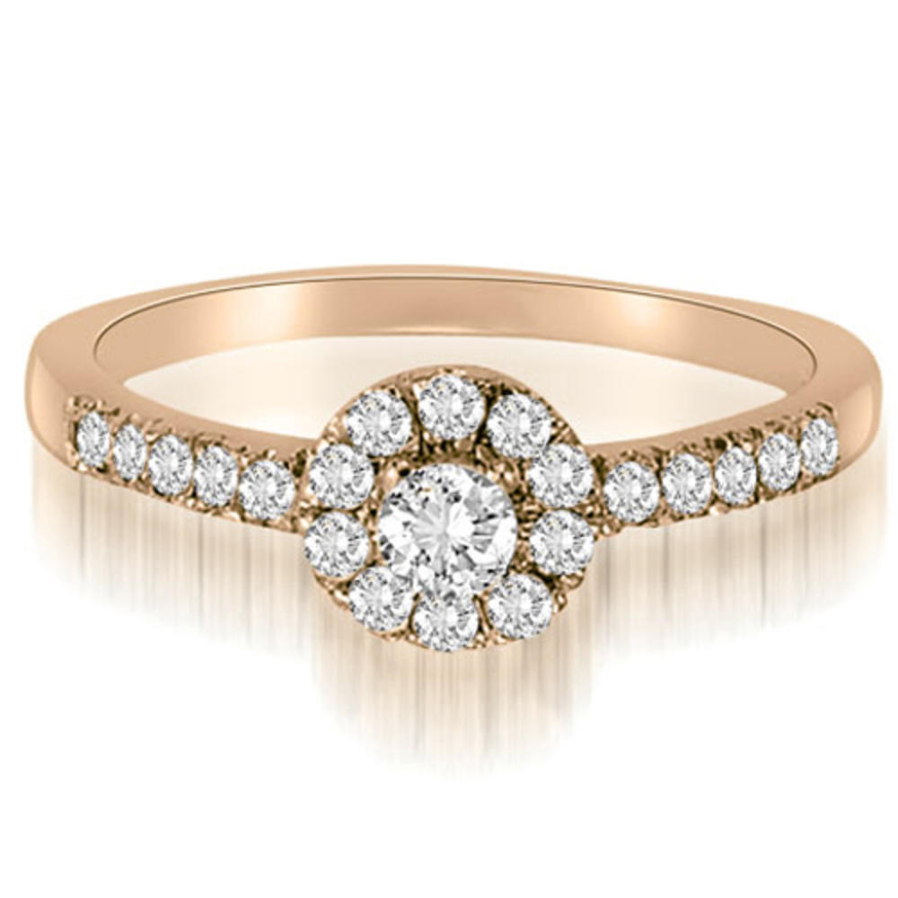 0.25 Cttw Round-Cut 14k Rose Gold Diamond Engagement Ring