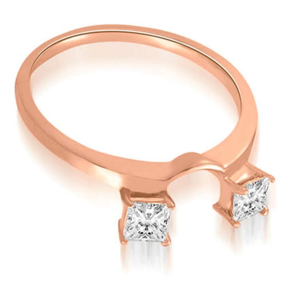 0.20 Cttw Princess Cut 14k Rose Gold Diamond Wedding Ring