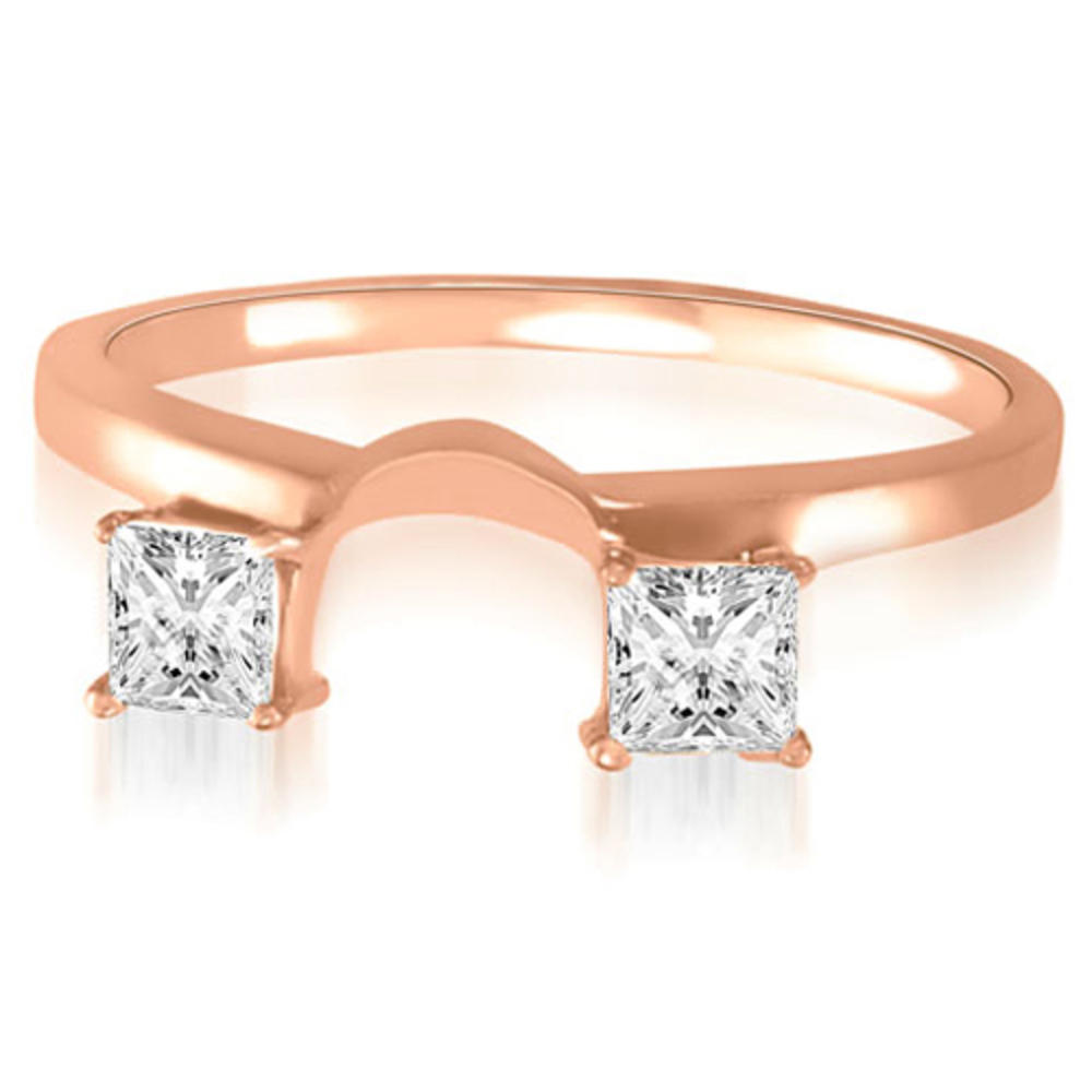 0.20 Cttw Princess Cut 14k Rose Gold Diamond Wedding Ring
