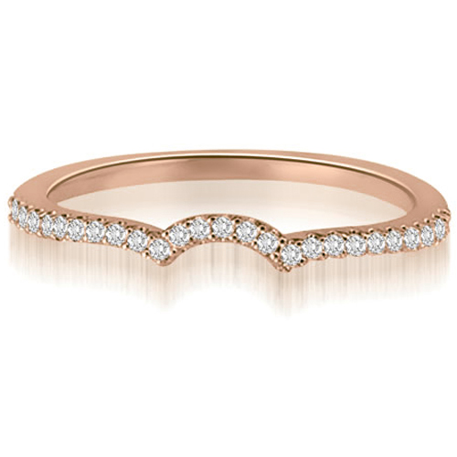 0.15 Cttw Women's 18k Rose Gold Diamond Wedding Ring