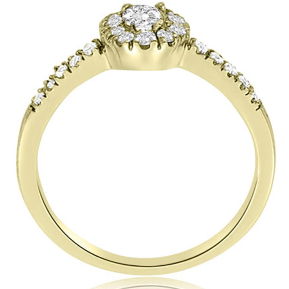 0.25 Cttw. Round 18K Yellow Gold Diamond Engagement Ring