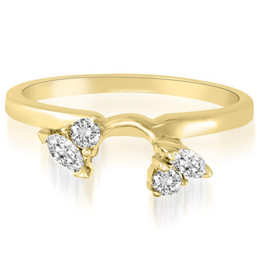 14K Yellow Gold 0.30 cttw  Round And Marquise Diamond Enhancer Wedding Ring (I1, H-I)