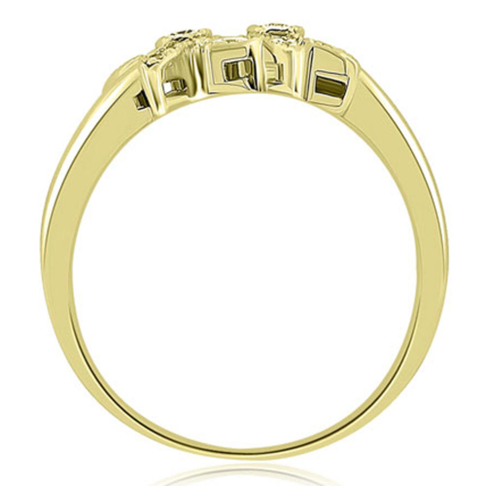 0.15 Cttw Round Cut 14K Yellow Gold Diamond Ring