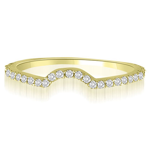 0.25 Cttw Round Cut 14K Yellow Gold Diamond Wedding Ring