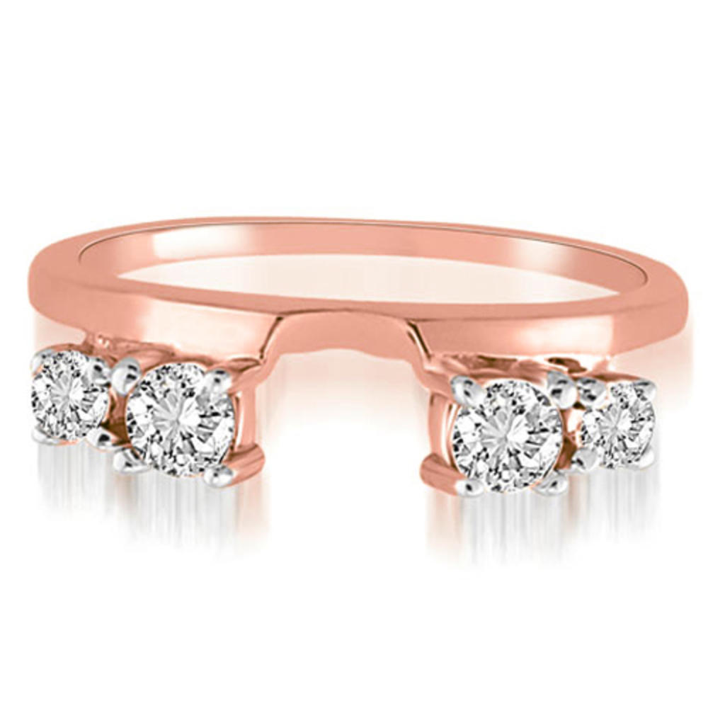 18K Rose Gold 0.25 cttw  Round Cut Diamond Solitaire Enhancer Wedding Ring (I1, H-I)