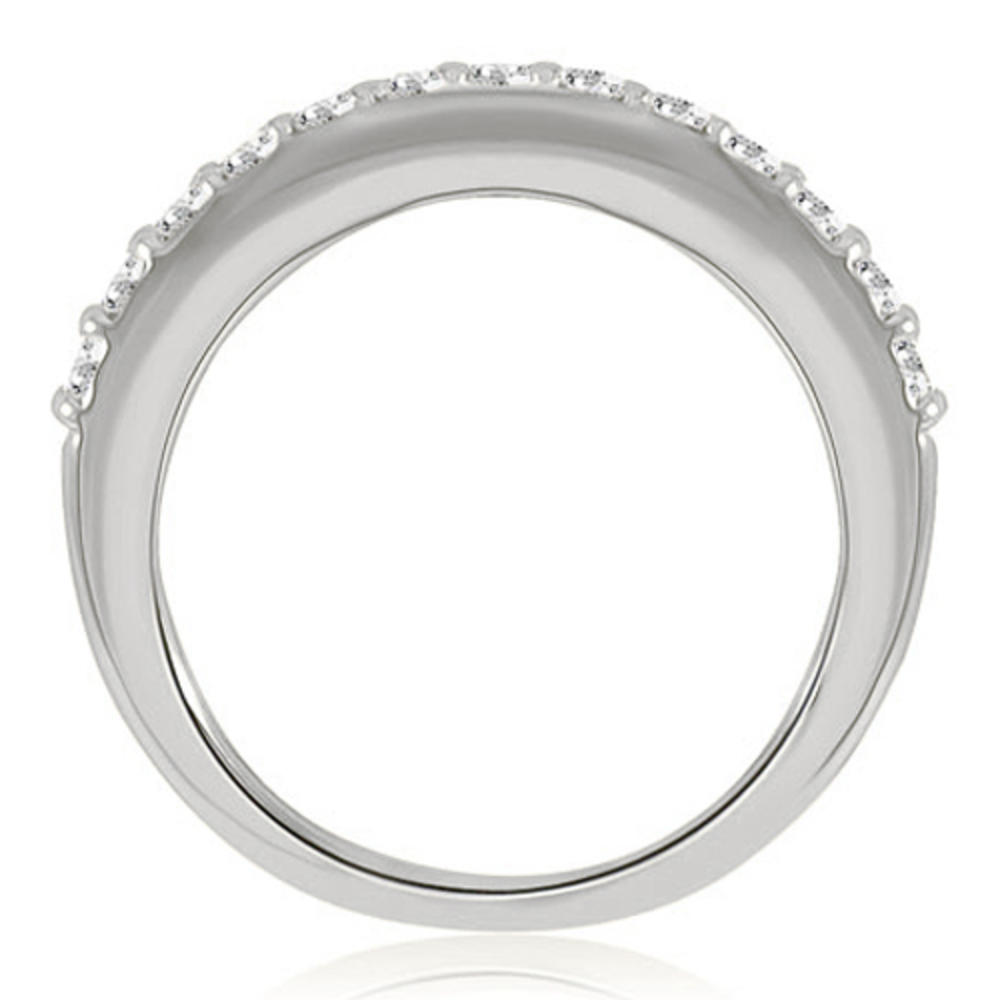 18K White Gold 0.21 cttw  Curved Round Cut Diamond Wedding Band (I1, H-I)