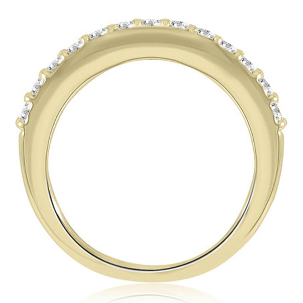 18K Yellow Gold 0.21 cttw  Curved Round Cut Diamond Wedding Band (I1, H-I)