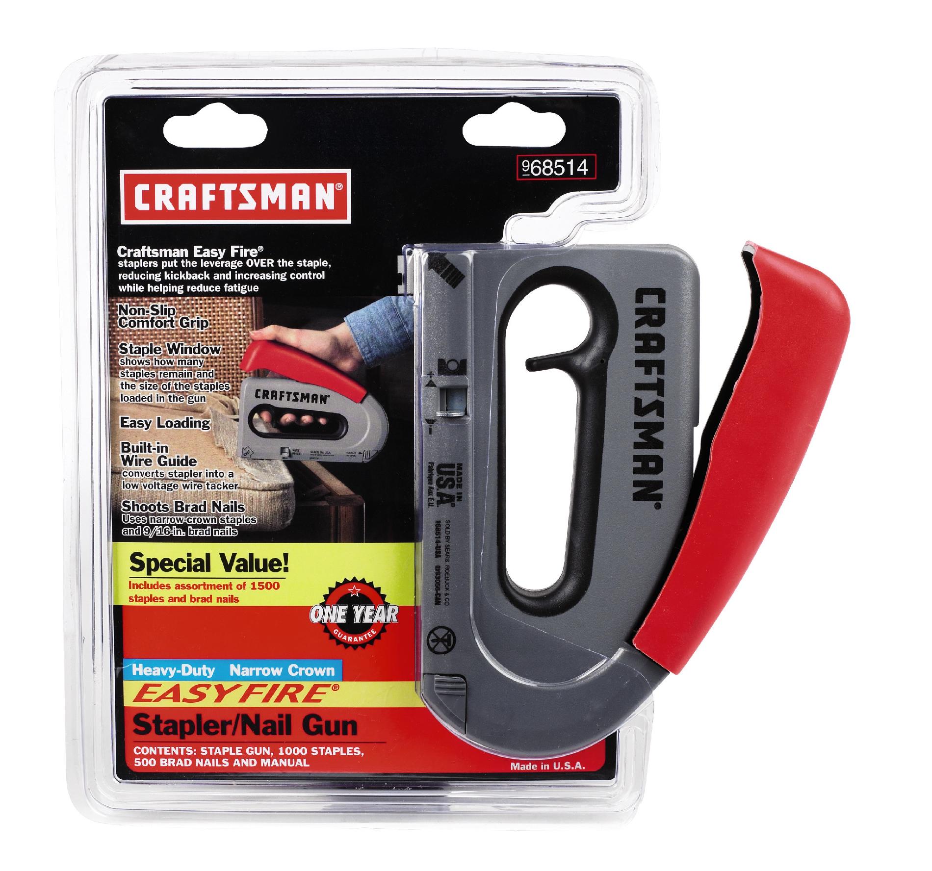 Craftsman AllPurpose Stapler/Brad Nailer EasyFire Forward Action Free