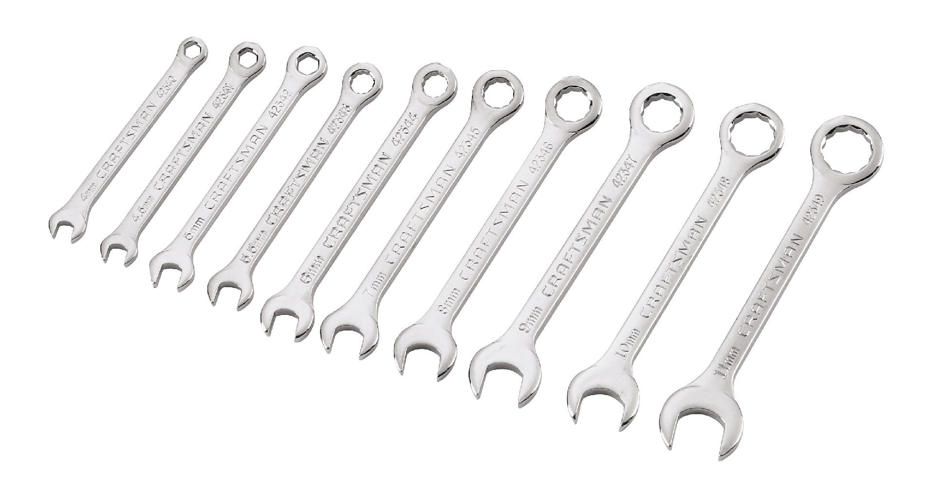 Craftsman 10 PC Metric Combination Ignition Wrench Set Specialty