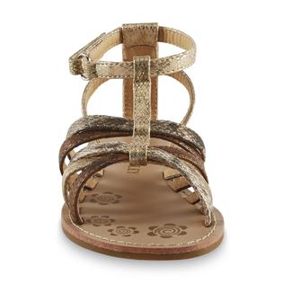Laura Ashley Toddler Girl's LA30942 Tricolor Metallic Gladiator Sandal ...