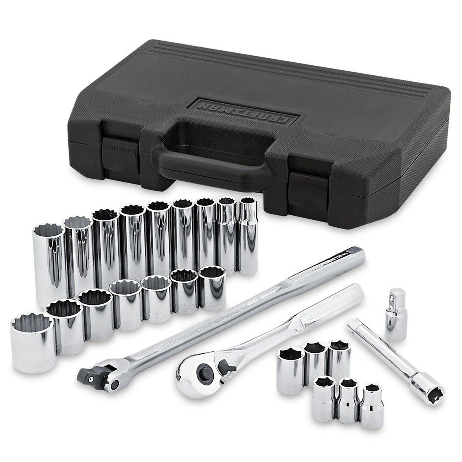 Craftsman 24841 CLOSEOUT! 26PC Professional Use Socket Wrench Set, 1/2Inch Drive Sears Outlet