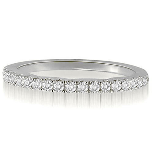 14K White Gold 0.30 cttw  Round Cut Diamond Wedding Ring (I1, H-I)