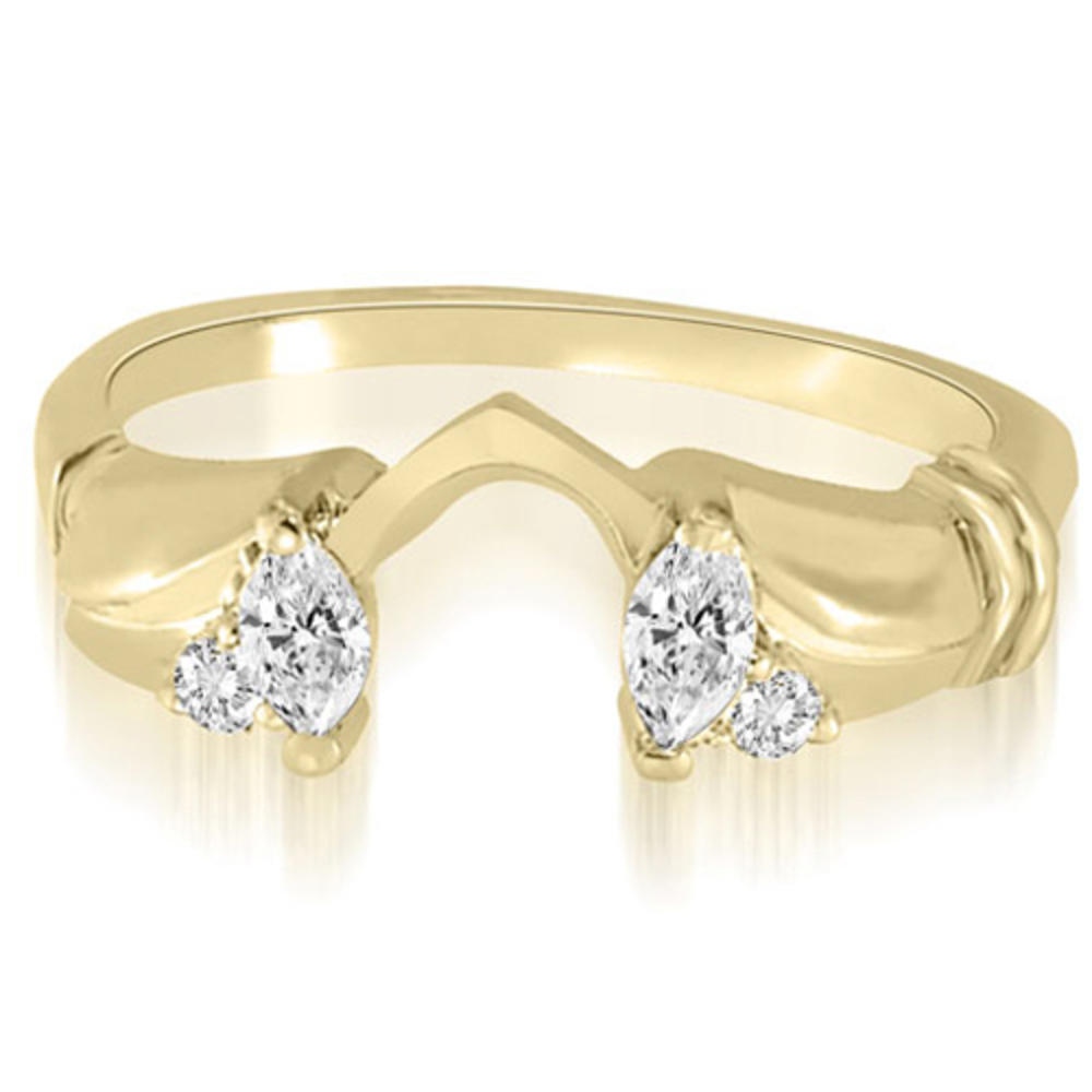 18K Yellow Gold 0.26 cttw  Round And Marquise Diamond Enhancer Wedding Ring (I1, H-I)