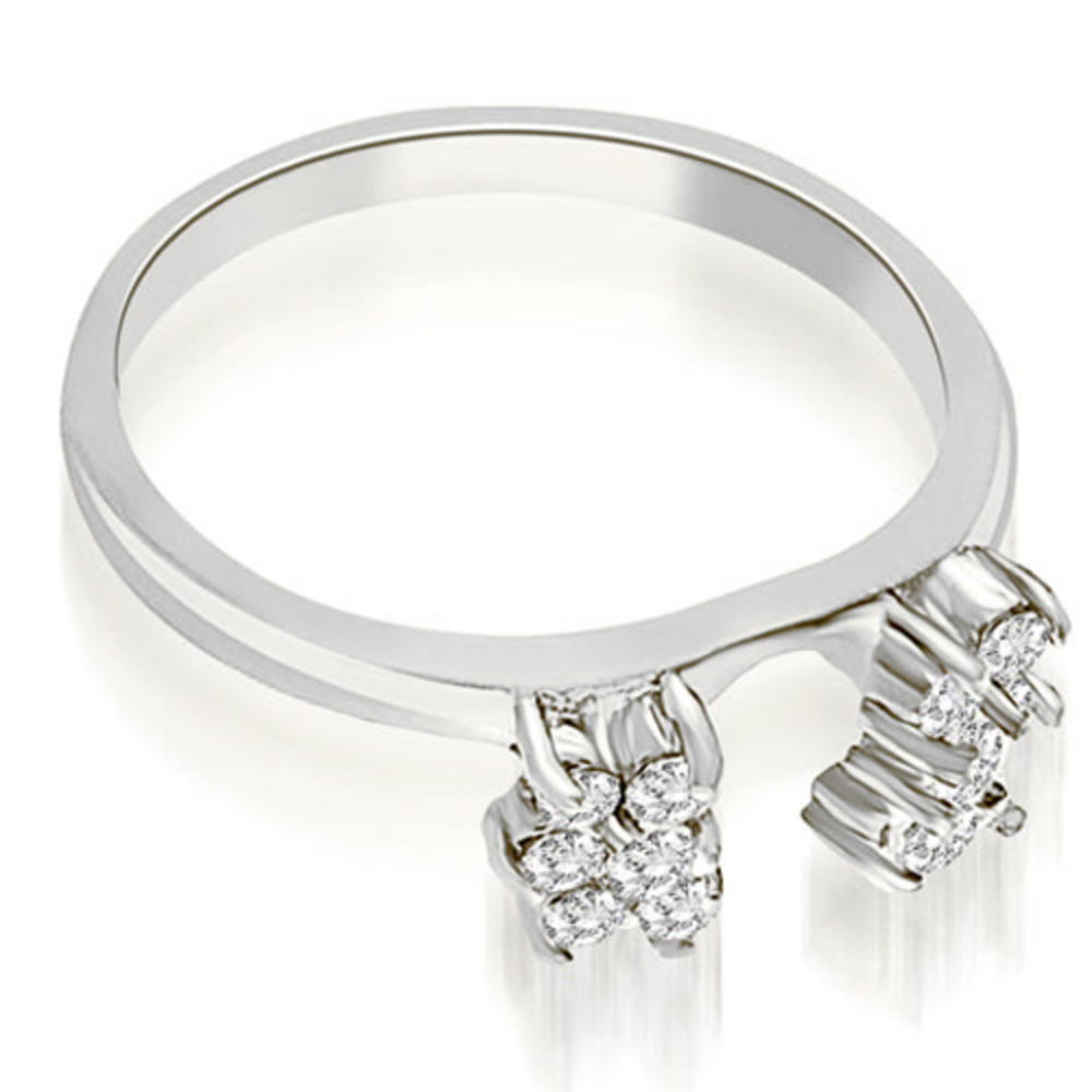 0.35 Carat Round Cut 18k White Gold Diamond Wedding Ring