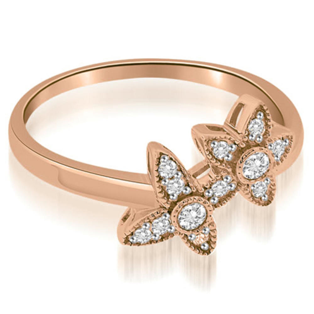 0.15 cttw Round-Cut 18k Rose Gold Diamond Fashion Ring