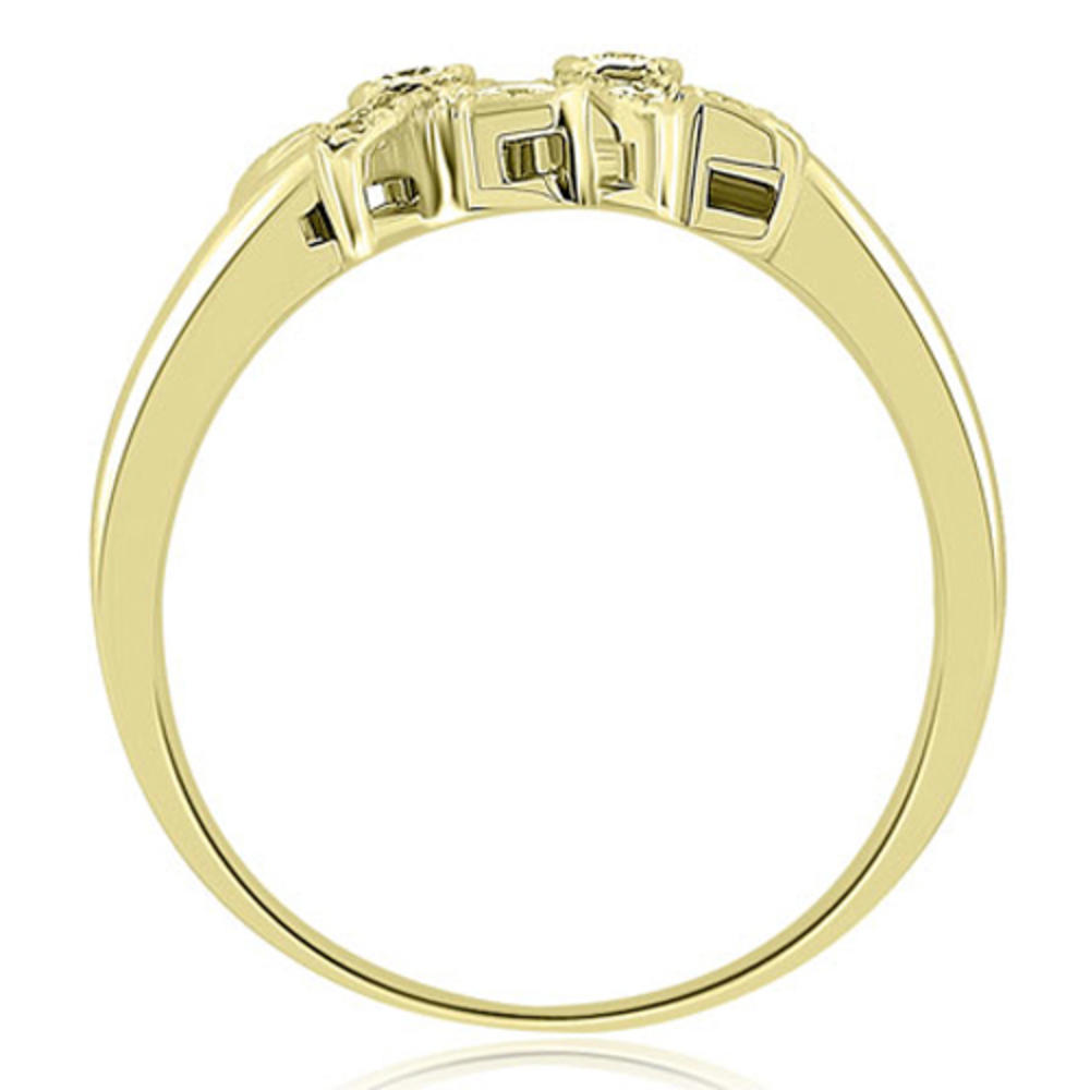 0.15 cttw 18k Round Cut Milgrain Fashion Diamond Ring