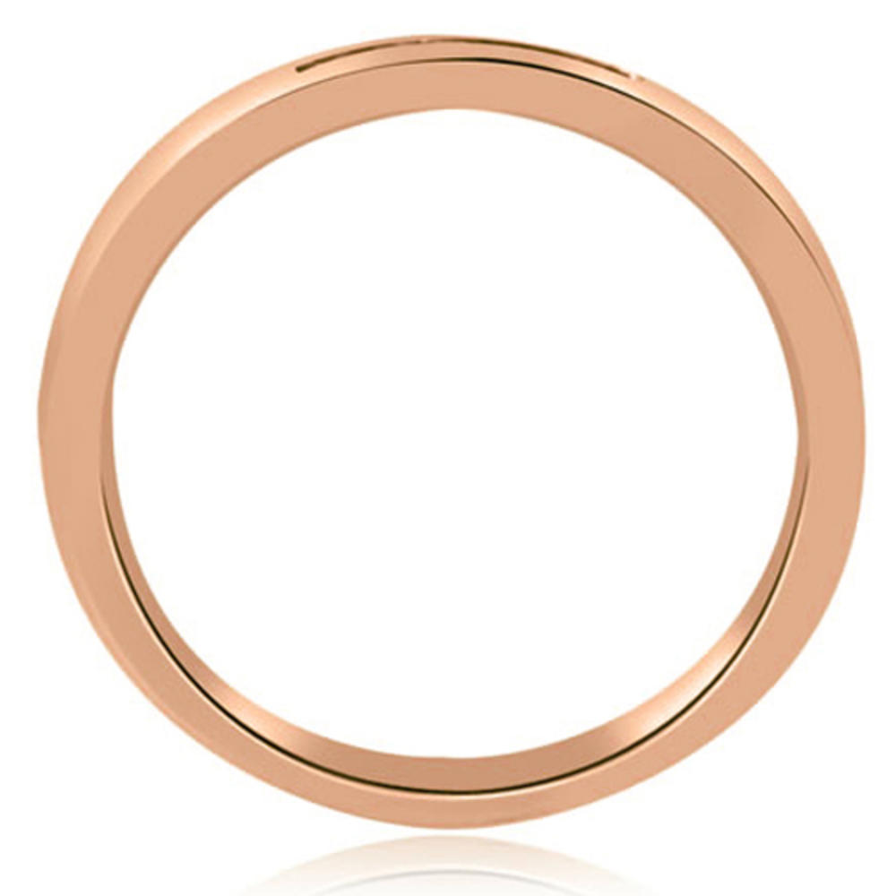 0.50 Cttw Round Channel-Set 18K Rose Gold Diamond Wedding Ring