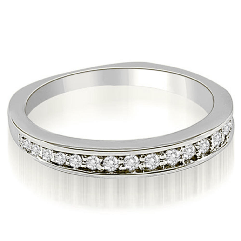 18K White Gold 0.25 cttw Round Cut Diamond Wedding Ring (I1, H-I)