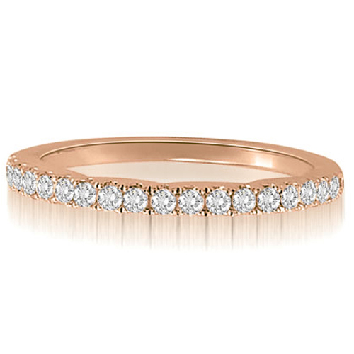18K Rose Gold 0.30 cttw  Round Cut Diamond Wedding Ring (I1, H-I)
