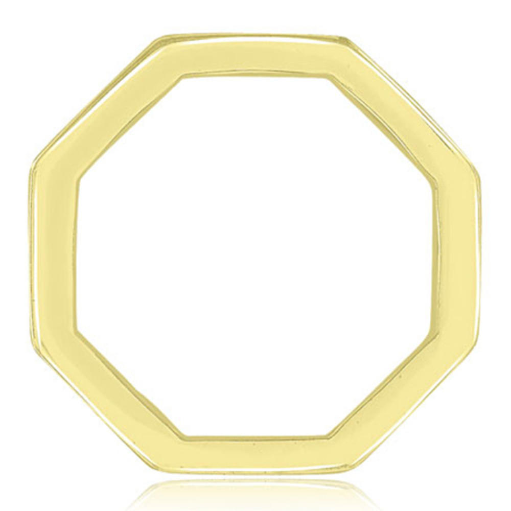 14K Yellow Gold 0.24 cttw  Octagonal Channel Set Round Cut Diamond Wedding Band (I1, H-I)
