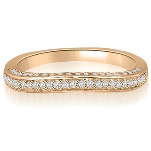 0.40 Cttw Round Cut 14k Rose Gold Diamond Wedding Ring