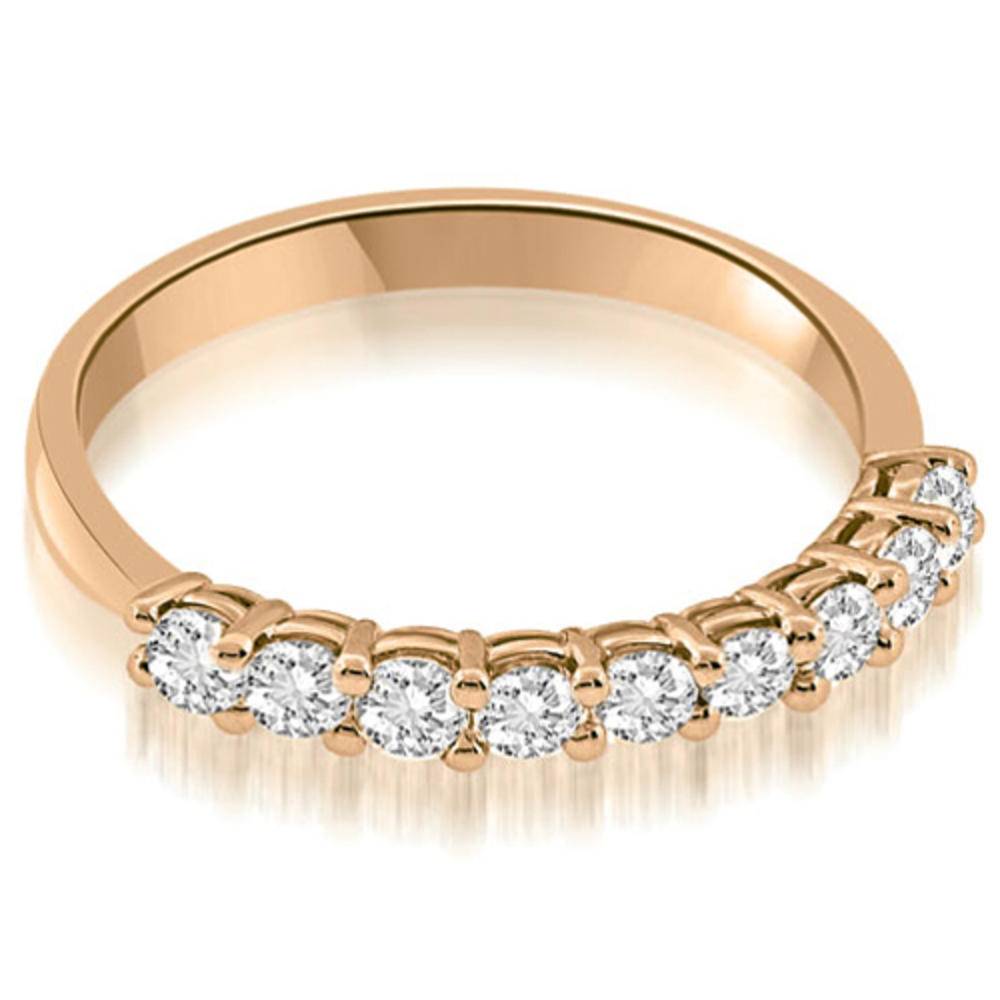 0.45 Cttw Round Cut 14K Rose Gold Diamond Wedding Ring