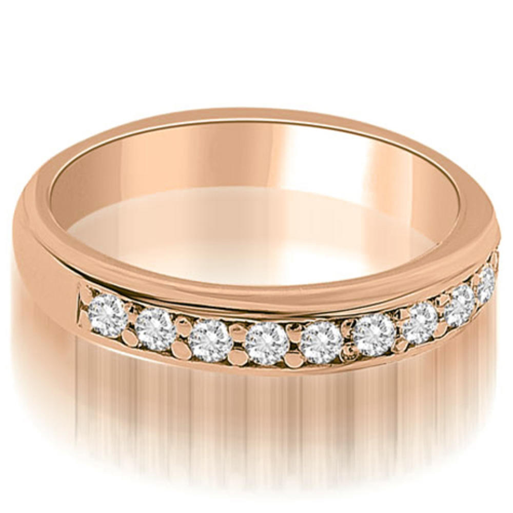 0.35 Cttw. Round Cut 14K Rose Gold Diamond Wedding Ring