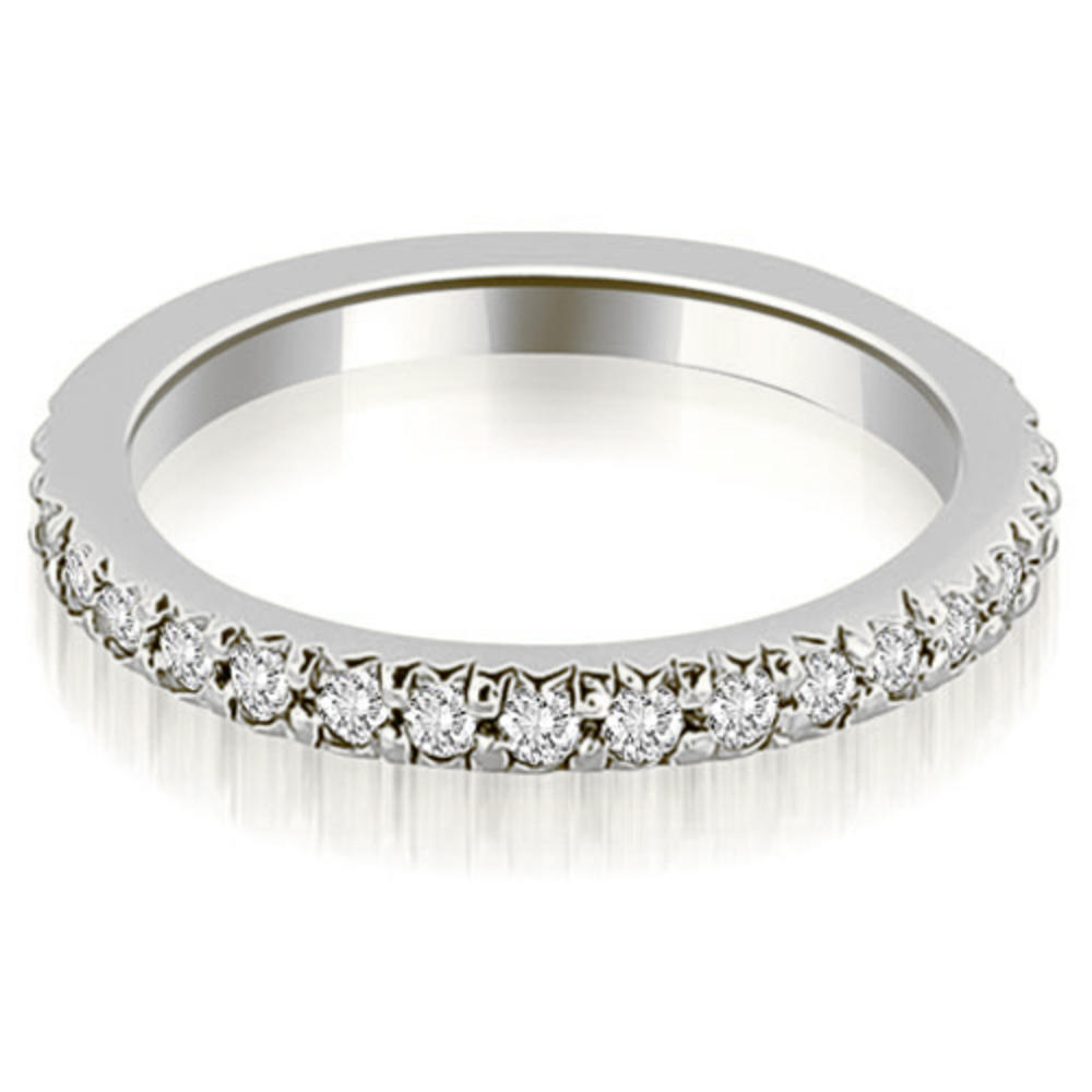 0.65 Cttw. Round Cut 18K White Gold Diamond Wedding Ring