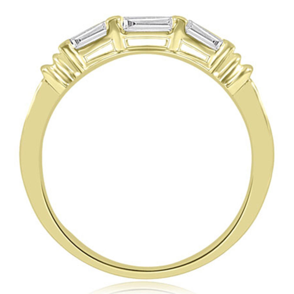 0.25 Cttw Baguette Cut 18K Yellow Gold Diamond Wedding Ring