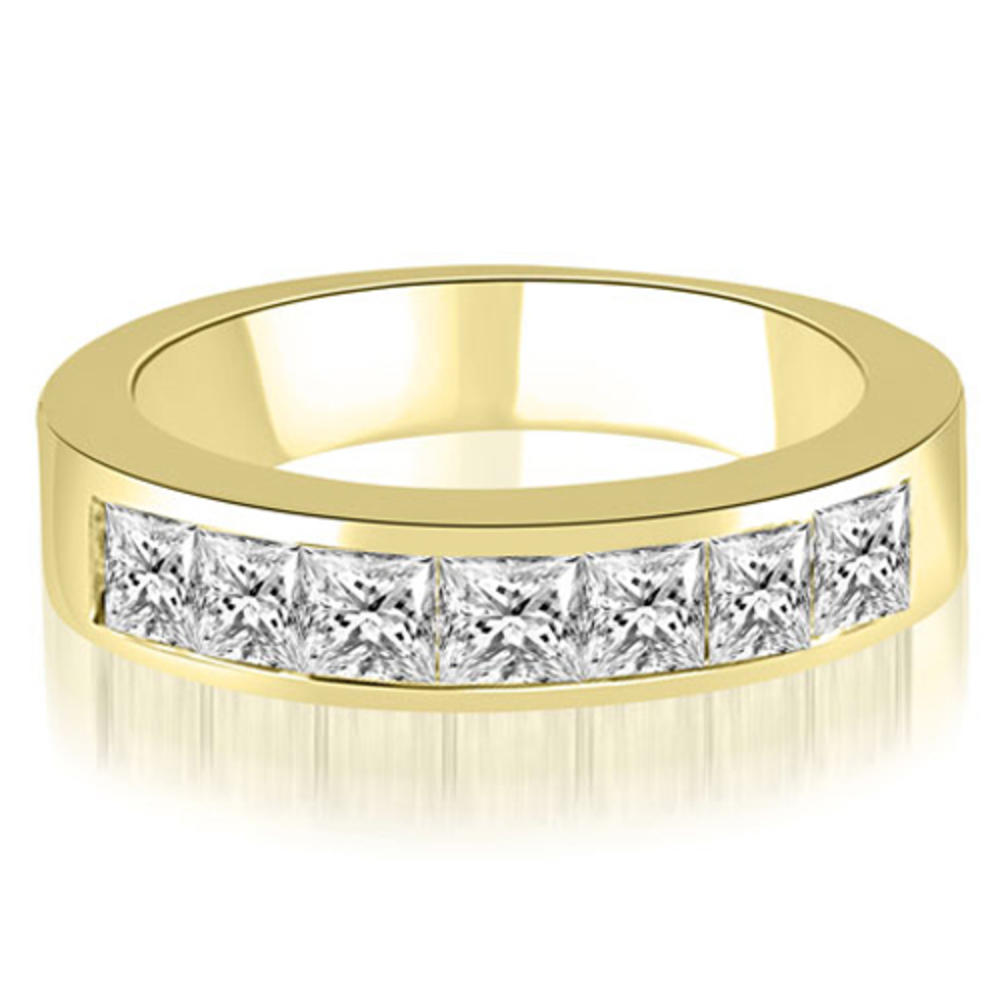 14K Yellow Gold 0.70 cttw Princess Diamond 7-Stone Channel Wedding Band (I1, H-I)