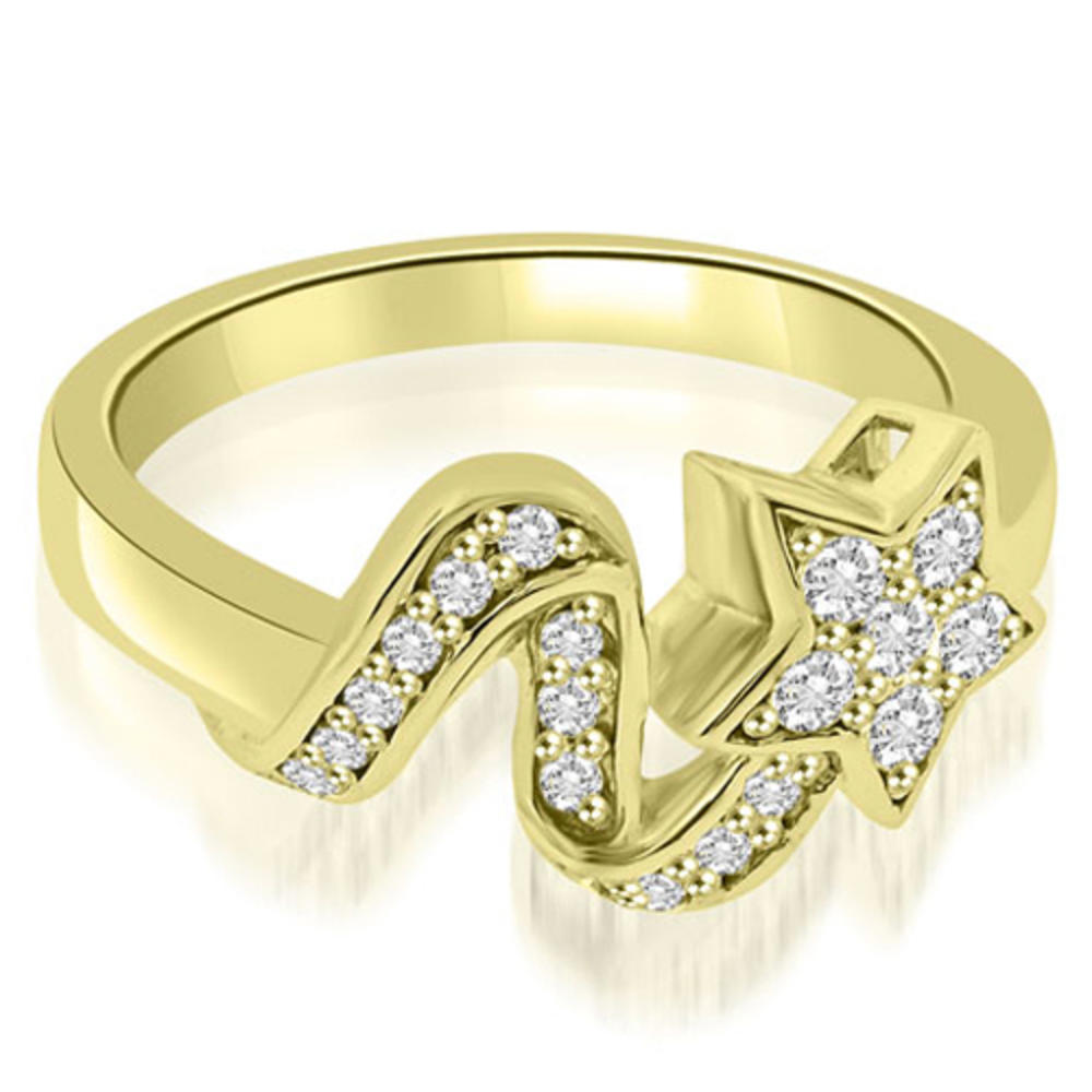 14K Yellow Gold 0.30 cttw  Lucky Star Fashion Diamond Ring (I1, H-I)
