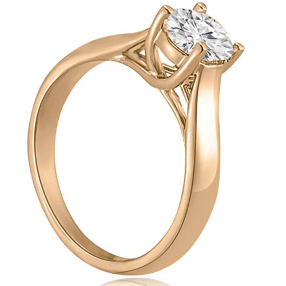 14K Rose Gold 0.35 cttw Lucida Solitaire Round Cut Diamond Engagement Ring (I1, H-I)