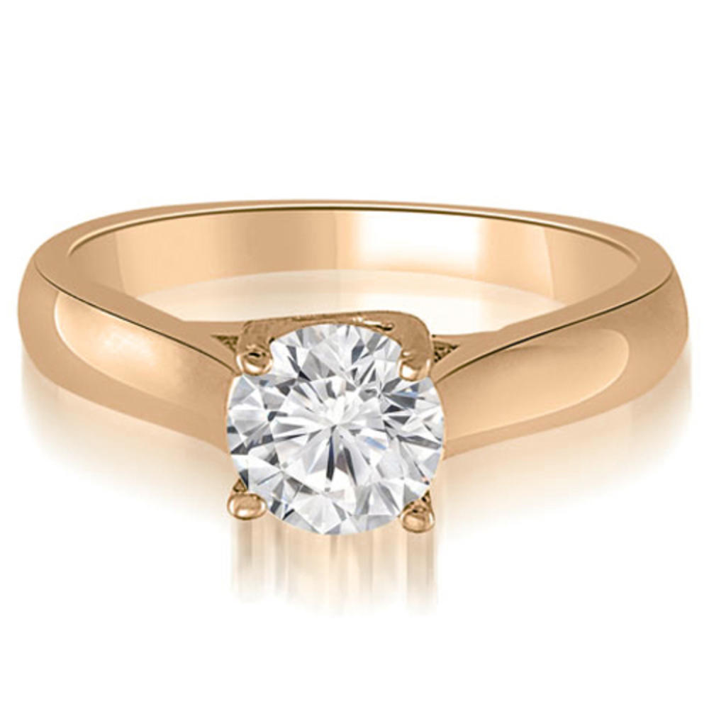 14K Rose Gold 0.45 cttw Lucida Solitaire Round Cut Diamond Engagement Ring (I1, H-I)