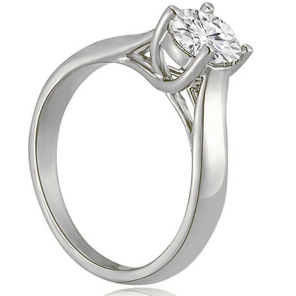 14K White Gold 0.45 cttw Lucida Solitaire Round Cut Diamond Engagement Ring (I1, H-I)