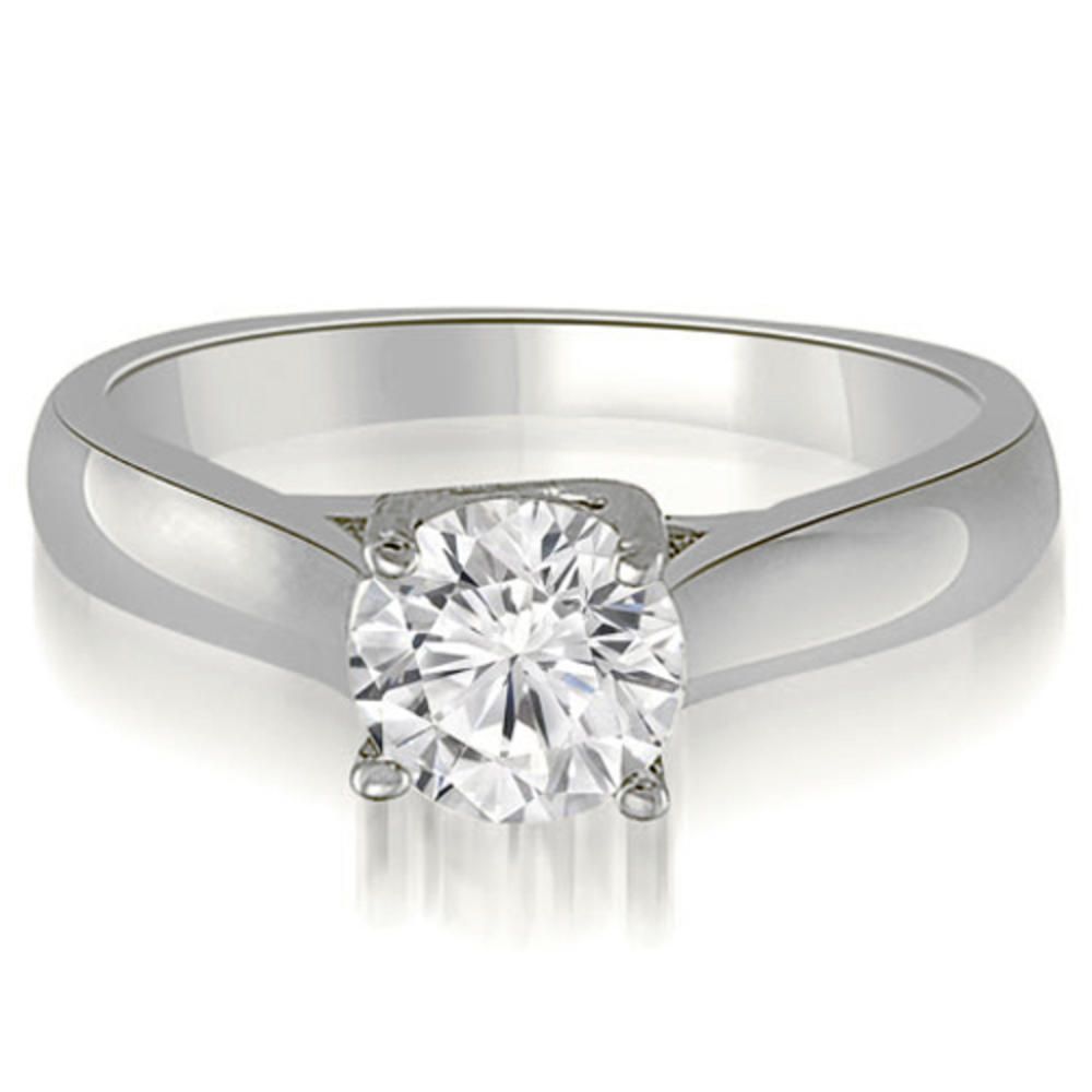 14K White Gold 0.45 cttw Lucida Solitaire Round Cut Diamond Engagement Ring (I1, H-I)