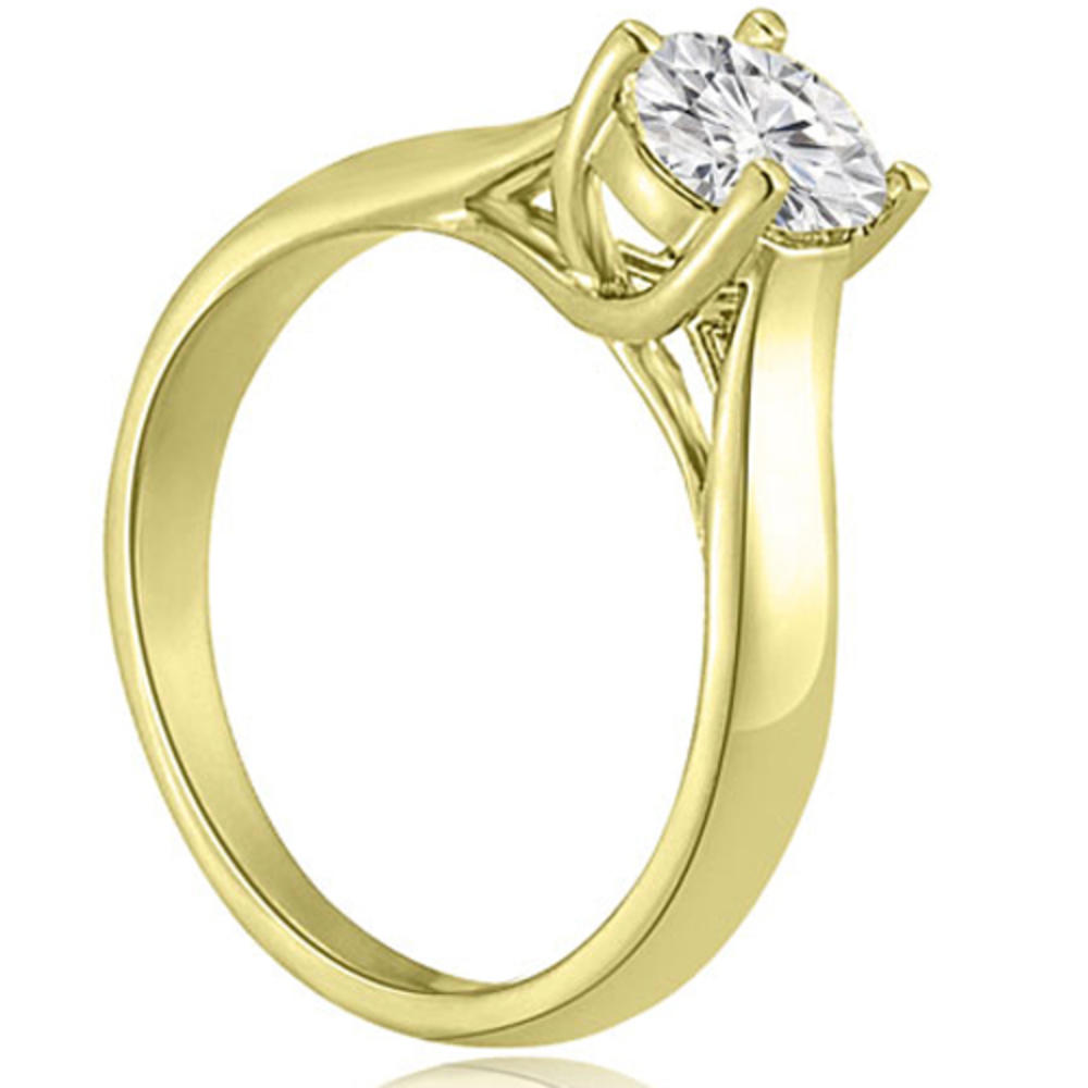 14K Yellow Gold 0.45 cttw Lucida Solitaire Round Cut Diamond Engagement Ring (I1, H-I)