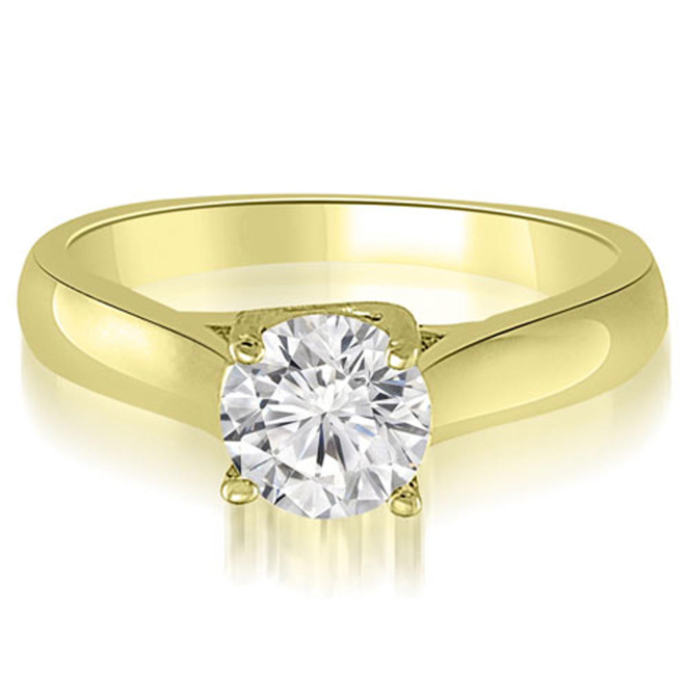 14K Yellow Gold 0.45 cttw Lucida Solitaire Round Cut Diamond Engagement Ring (I1, H-I)