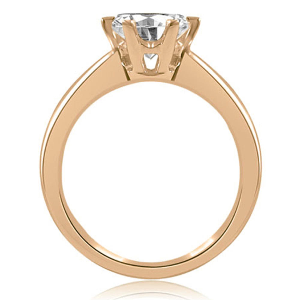0.35 Cttw Round Cut 14K Rose Gold Diamond Engagement Ring